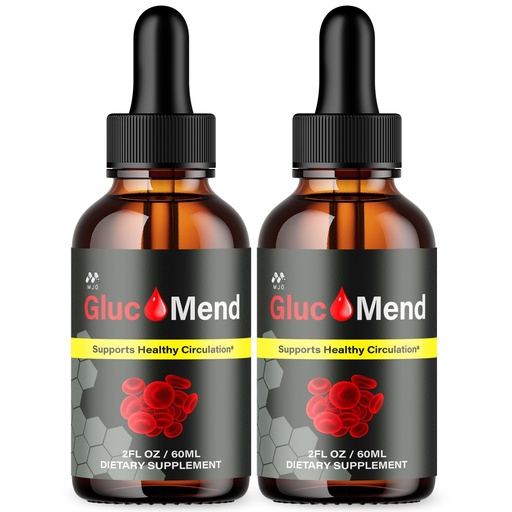[BRSRGBQ6BEGQYDY3] (2 Pack) Glucomend Drops, Official Gluco mend Drops with All Natural Ingredients, Advanced Health & Wellness Vitamin Supplement Formula Max Strength Active Lifestyle Multivitamin Support (60 Servings)