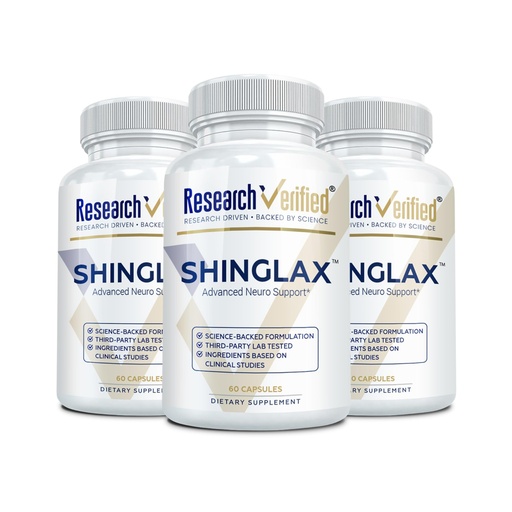 [BRSROBL2A4IQIEI2] Research Verified Shinglax - Lemon Balm, Proteolytic Enzymes, Mushroom Complex, Vitamin B Complex, Oregano, Zinc - GMO Free, Made in USA - 60 Capsules (Pack of 3)