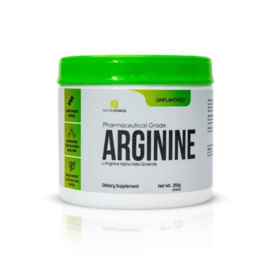[BRSRABQPDECWE2AZ] NutraForce Pharmaceutical Grade ARGININE, L-Arginine Alpha-Keto Glutarate Powder - Promotes Protein Synthesis, Dietary Supplement, Unflavored, 250g