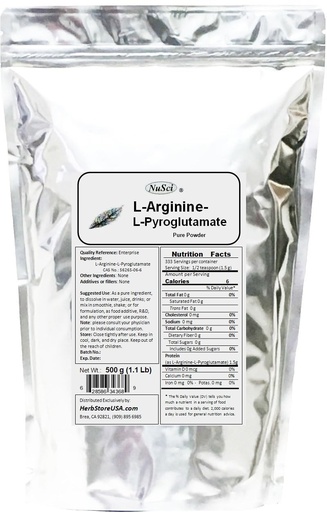 [BRSWIZ32AIHQAFTI] L-Arginine L-Pyroglutamate Powder 500g (1.1 lb, 17.6 oz) Pure Memory Aid