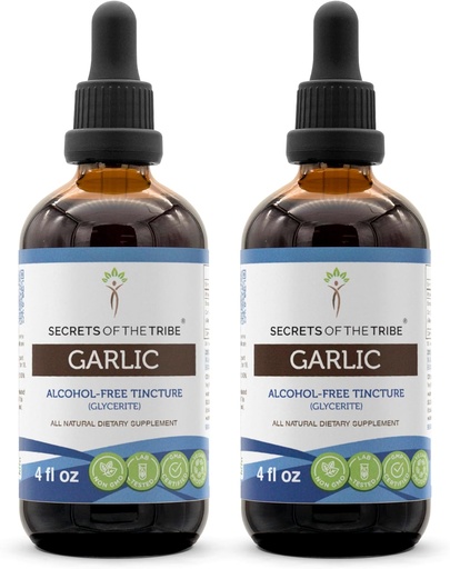 [BRSWECT7AQFRSCAZ] Garlic Tincture Alcohol-Free Liquid Extract, Garlic Dried Bulb (2x4 FL OZ)
