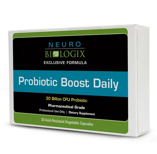[BRSWKYI7CYBB2DLE] Neurobiologix Probiotic Boost Daily, 30 Billion CFU Probiotics for Women & Men, 4-Strain Formula with Lactobacillus & Bifidobacterium, Supports Digestive Health & Regularity, Gluten Free, 30 Capsules