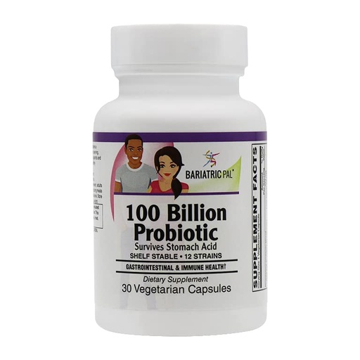 [BRSWYHAEAB7AICLO] BariatricPal Probiotic 100 Billion CFU Gastrointestinal & Immune Health Capsules (30ct)