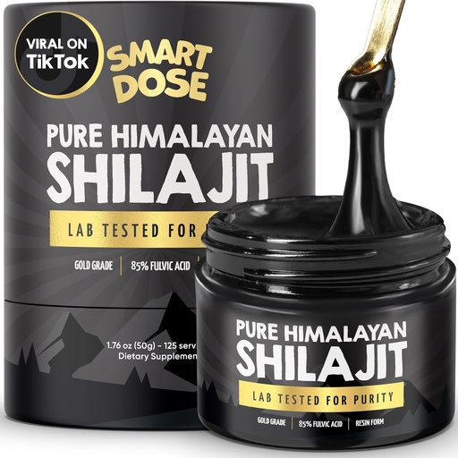 [BRSROAAFPMCQGFLF] Himalayan Shilajit Resin - Over 85% Fulvic Acid & Large Jar w/ 125 servings - Probably the Purest Shilajit on the Market - US Lab tested for Authentic Himalayan (Large Jar, Himalayan Shilajit)