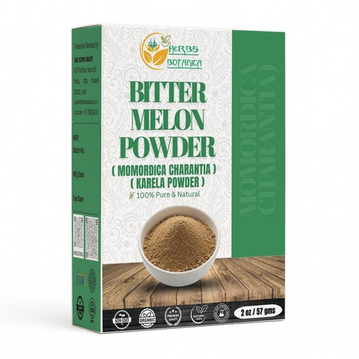 [BRSRAA3RAQCBG232] Herbs Botanica Bitter Melon Powder – 100% Natural Karela Powder (Momordica Charantia), Non-GMO, Gluten-Free – Perfect for Smoothies, Cooking, and Healthy Lifestyles – 2 oz