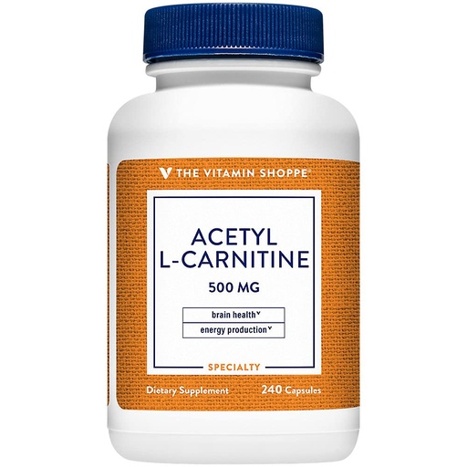 [BRSWIZIYOACGI2TC] The Vitamin Shoppe Acetyl-L-Carnitine 500mg Supports Healthy Brain Memory (240 Capsules)