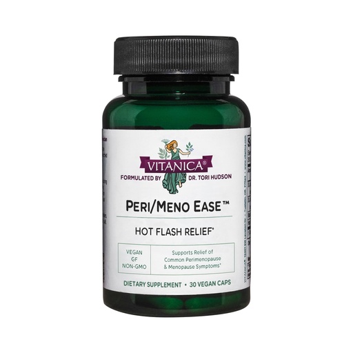 [BRSREBIOAQPAICL7] Vitanica Peri/Meno Ease - for Perimenopause and Menopause Symptoms - Hot Flash Relief with Clinically Studied Siberian Rhubarb Extract - Supports Sleep and Stress with Ashwagandha - Vegan - 30 Caps