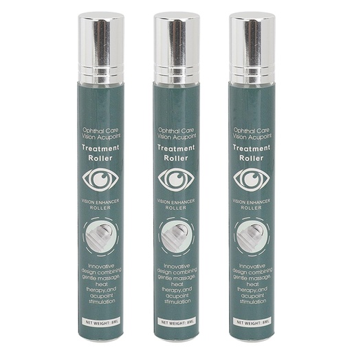 [BRSROH37CEHQO3TZ] Vision Enhance Massage Roller 8ml - Reduce Dryness & Fatigue, Improve & Health, 3pcs Pack for Effective Eye Care & Nearsightedness Prevention