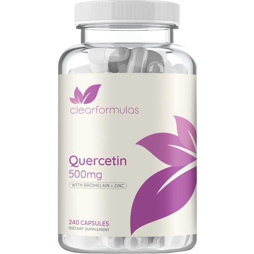 [BRSW2FL6OUOQED3U] Advanced Zinc Quercetin with Bromelain Formula - Triple Immune Support Quercetin Complex for Daily and Seasonal Immune System Wellness Support - Made in a cGMP American Facility (Single)