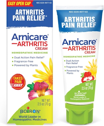 [BRSRMHY6OYCWAET5] Boiron Arnicare Arthritis Cream for Pain Relief of Knees, Hands, Wrists, Elbows, Joints & Muscles - Absorbed & Fragrance-Free - 2.5 oz