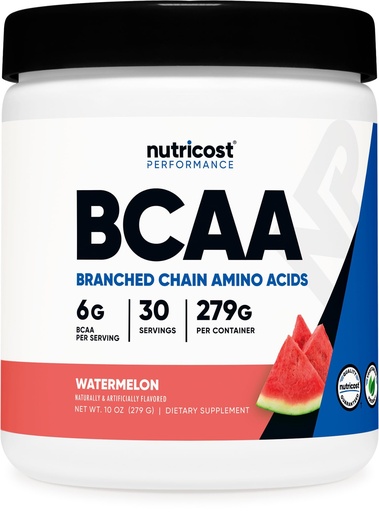 [BRSWGGABAB5B4DQ2] Nutricost BCAA Powder (Watermelon, 30 Servings) - Optimal 2:1:1 Ratio