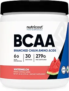 [BRSWGGABAB5B4DQ2] Nutricost BCAA Powder (Watermelon, 30 Servings) - Optimal 2:1:1 Ratio