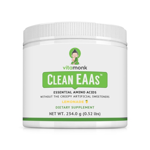 [BRSW2YYDAUMBQFLX] VitaMonk Clean EAA - EAAs with No Artificial Sweeteners for Pre-Workout, Energy and Recovery - Max Bioavailable EAA Powder with 9 Essential Amino Acids - Natural Lemonade Flavor