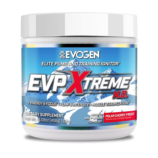 [BRSROBQNOUCAM2DL] Evogen EVP Xtreme NO - Pre Workout Powder for Men & Women | Sugar Free Preworkout with Beta Alanine, Creatine, and Caffeine for Energy & Pump | Polar Cherry Frost | 40 Servings