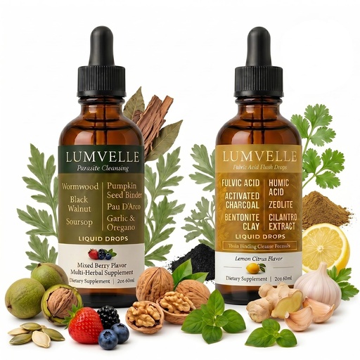 [BRSRYZQYBACAY2DX] Lumvelle Wild Harvested Wormwood Drops, 7-Ingredient Alcohol-Free Herbal Extract, Gut Cleaning & Digestive Balance Support, Easy-to-Use Daily Liquid Supplement, 2 Pcs Oil