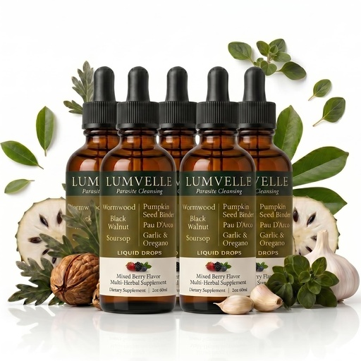 [BRSRYZQYCEFAMDTK] Lumvelle Wild Harvested Wormwood Drops, 7-Ingredient Alcohol-Free Herbal Extract, Gut Cleaning & Digestive Balance Support, Easy-to-Use Daily Liquid Supplement, 5 Pcs Oil