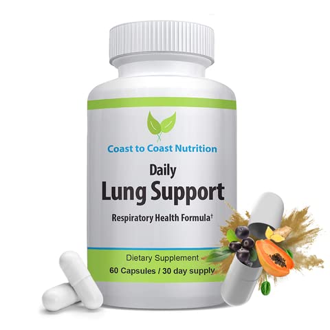[BRSWYFQLBAGRMGQ2] Daily Lung Cleanser & Detox Support Supplement | Refresh Your Lungs to Breath Easier | Relieve Respiratory Problems & Address Problems Like Allergies, Wheezing and Coughing | 60 Capsules