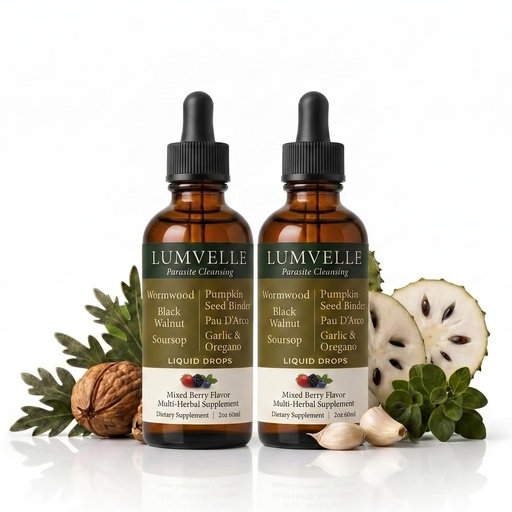 [BRSRYZQYC4OQMELU] Lumvelle Wild Harvested Wormwood Drops, 7-Ingredient Alcohol-Free Herbal Extract, Gut Cleaning & Digestive Balance Support, Easy-to-Use Daily Liquid Supplement, 2 Pcs Oil