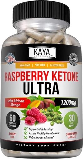 [BRSW2ELROEBWEG3G] Kaya Naturals Keto Diet Raspberry Ketone - אובדן משקל, Appetite control, Boost Metabolism - 60 Count