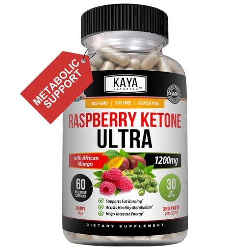 [BRSW2ELROEBWEG3G] Kaya Naturals Keto Diet Raspberry Ketone - Weight Loss Supplement, Appetite Control, Boost Metabolism - 60 Count