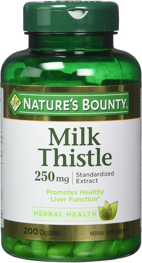 [BRSWIH3YDMDQM3T2] Nature's Bounty Milk Thistle 250 mg Capsules 200 ea (Pack of 2)
