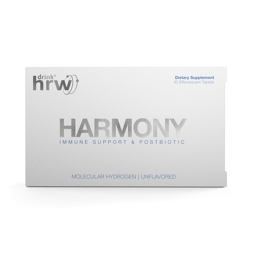[BRSREGQLDJYBYYDF] DRINK HRW Harmony Molecular Hydrogen Water Tablets - 12.4ppm H2 Advanced Formula + ImmunoLP20 Postbiotics. Supports Energy, Focus, Gut Health. Patented (Unflavored, 30 Ct)