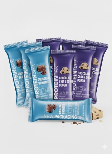[BRSRGYA5B55WC2TL] 10 Pack Protein Bars, Chocolate Chip Cookie Dough, CHOCLATE BROWNIE