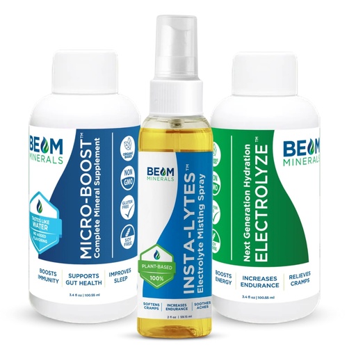 [BRSROCY7CB5R6EI4] BEAM MINERALS Travel Pack | Electrolyte & Micronutrient Support On-The-Go | Micro-Boost, Electrolyze, and Insta-Lytes 2 fl Oz