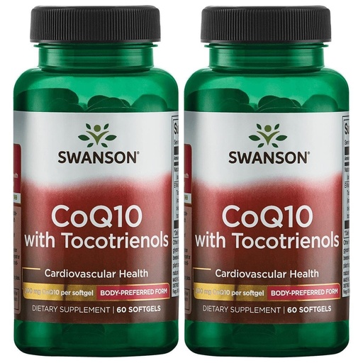 [BRSWGFD3C4BWKAAU] Swanson Coq10 with Tocotrienols 200 mg 60 Sgels (2 Pack)