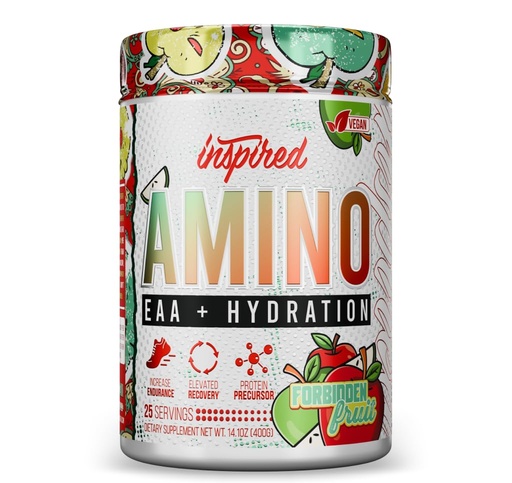 [BRSRGFI6DJYBOYDZ] Inspired Amino Essential Amino Acids Powder + Hydration, Vegan EAA and BCAA Powder, EAAs + BCAAs + Amino Energy Supplement plus Coconut Water + Hyaluronic Acid + Aquamin Sea Minerals (Forbidden Fruit)