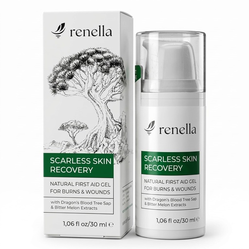 [BRSRGCYCOZ6RE3DL] SCARLESS SKIN RECOVERY NATURAL FIRST AID GEL for Burns & Wounds First Aid Gel for Cuts, Scrapes & Burns – Advanced Skin Repair Ointment Soothing Film-Forming Barrier – Fragrance-Free
