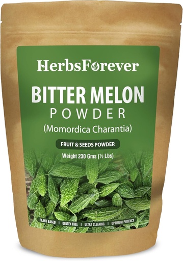 [BRSRMELYCF7QAE3J] Herbsforever Bitter Melon Powder Karela Powder Rich in Vitamin C Non GMO, Vegan 230 GMS