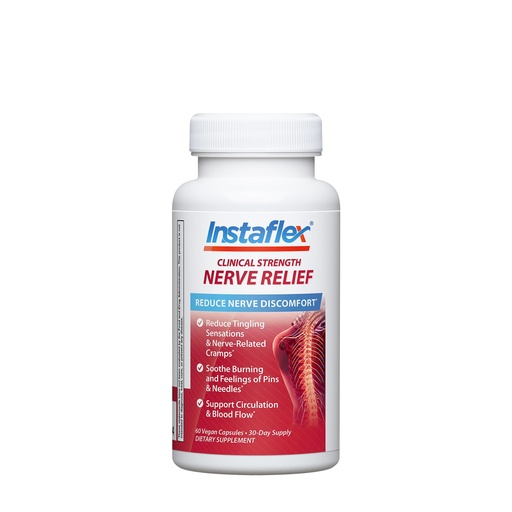 [BRSRGCQ6DIBGCE33] Instaflex Clinical Strength Nerve Relief - 60 Vegan Capsules | Blood Flow, Circulation, Nerve Pain, Tingling Sensations