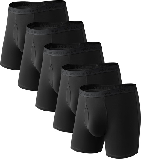 [BRSRA2T2BMFQGDLV] Natural Feelings Men's Underwear Viscose from Bamboo Boxer Briefs Underwear Pack for Men