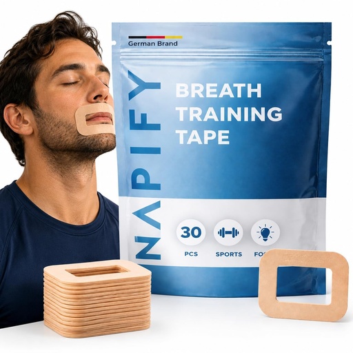 [BRSRE2T5BEAWOF3B] Breath Training Tape for Adults - Pack of 30 - Mouth Tape for Adults - Sleep Tape for Adults - Promotes Nasal Breathing