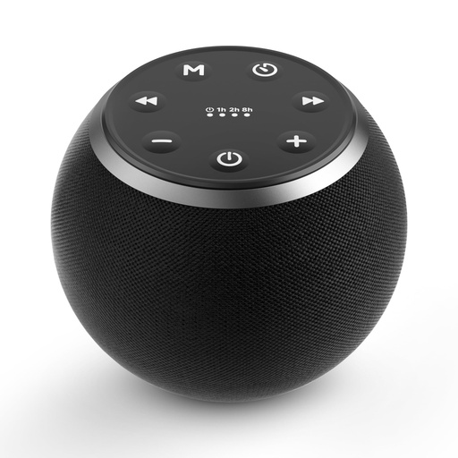 [BRSRGCAZAV5QI2TJ] Sound Machine, White Noise Machine, Ultimate Noise Masking for Sleep | 10W Speaker, Premium Sound, Powerful Noise Masking for Snoring, Traffic & Office Privacy, 30 Sounds, Sleep Timer(Black)