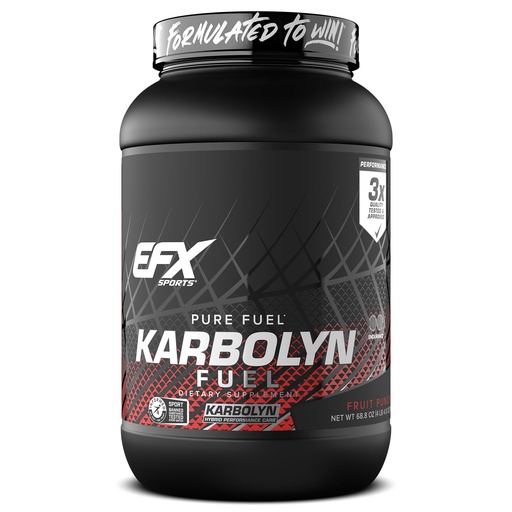 [BRSWIZD3DEIRGGT4] EFX Sports Karbolyn Fuel | Fast-Absorbing Carbohydrate Powder | Carb Load, Sustained Energy, Quick Recovery | Stimulant Free | 36 Servings (Fruit Punch)