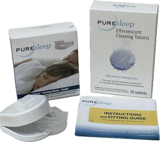 [BRSRAGAOOAIRM2D5] Bundle—PureSleep Anti-Snoring Mouthpiece and Cleaning Tablets