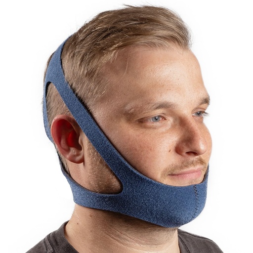 [BRSROGDQDMDRMF3O] LIFESOURCE - Made in USA Quality - Anti-Snoring Chin Strap for CPAP Users – Adjustable, Breathable, Latex-Free Sleep Chin Strap for Snoring Relief, Comfortable Universal Fit for Men & Women, Navy