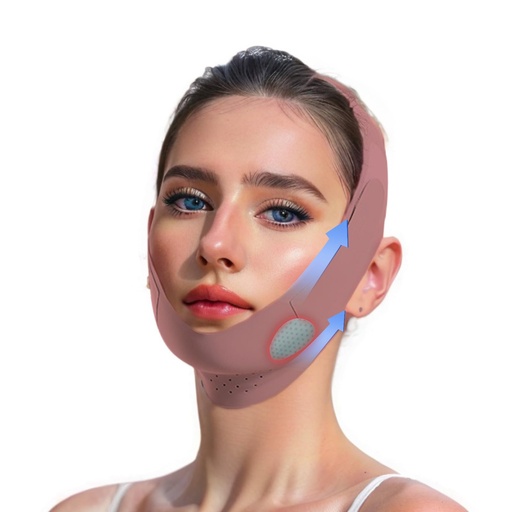 [BRSRGBQQBMIAECT5] Chin Strap for Sleeping, Adjustable Snore Support Band, Soft Breathable Jawline Wrap for Women, Double Chin Reducer, Bean Paste Red, Medium