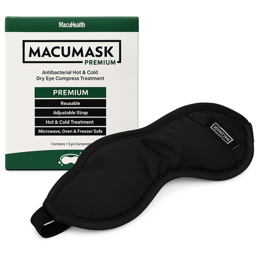 [BRSREZQPBUBGY3DV] MacuHealth MacuMask Premium - Moist Heat Eye Compress for Dry Eyes, Blepharitis, MGD & Eyelid Hygiene, Adjustable Strap, SterilEyes Technology, Microwave & Oven Safe, Fast Relief for Eye Irritation | Adjustable fit system, Dual temperature application, Even heat distribution, Travel-friendly design, Comfort-focused wear