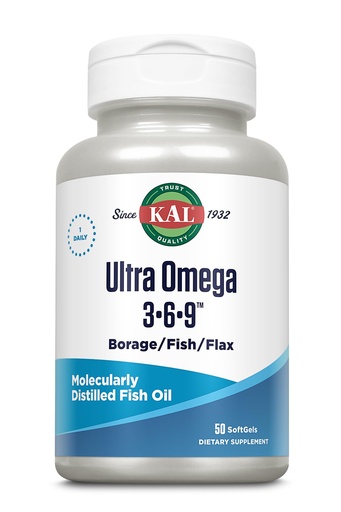 [BRSWIYT3PMMRE2DC] KAL 1200 Mg Ultra Omega 3-6-9 Softgels, 50 Count