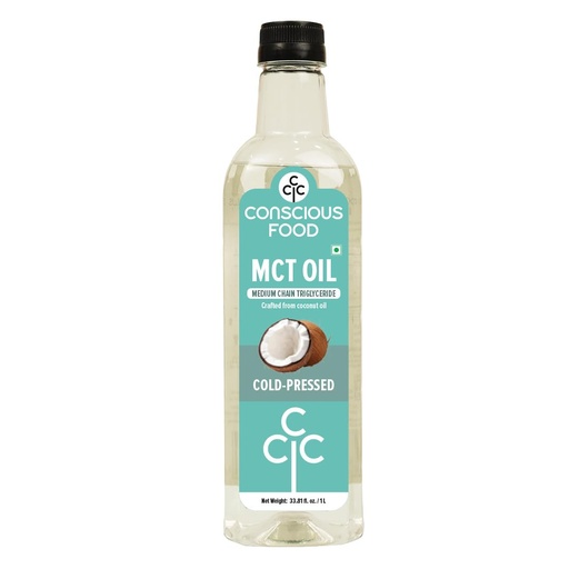 [BRSREFDYDN6WOAL5] Conscious Food MCT Oil 33.81 Fl Oz | Made from 100% Cold Pressed Coconut Oil | C8 & C10 Medium Chain Triglycerides | Keto, Paleo, Vegan | Unflavored
