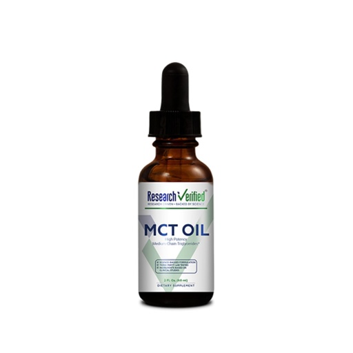 [BRSWGAYRB56QOH32] Research Verified 100% MCT Oil - 2 Fl. Oz. - 1 Bottle - Vegan Friendly