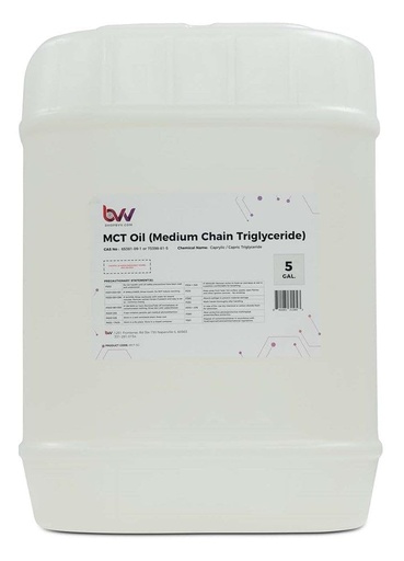 [BRSRMZQNDEHWGF3G] BVV MCT Oil Coconut Based USP Food Grade Size 5 Gallon