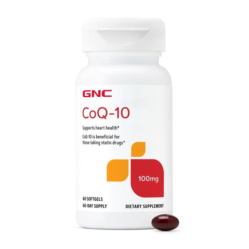 [BRSREHA2OAJR43LV] GNC CoQ-10 100mg, Heart Health & Cellular Energy Support, 60 Softgels | Supports Cardiovascular Health, Provides Cellular Energy Support, Antioxidant Formula, Easy to Swallow Softgel, Gluten-Free
