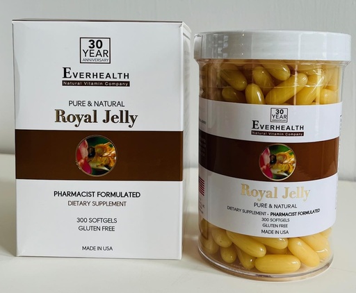 [BRSWIAQCBQCRKDQV] EVERHEALTH Vital Royal Jelly 1000mg (300 Capsules) Diet Supplement Authentic Pure Genuine Quality Over 30 Years