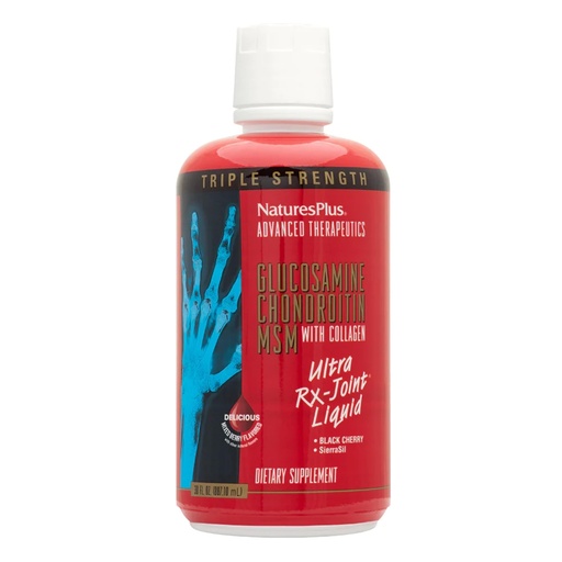 [BRSWK2QCC56REF3G] NaturesPlus Ultra Rx-Joint Triple Strength Liquid - 30 fl oz - Mixed Berry Flavor - With Glucosamine, Chondroitin, Collagen & MSM - Gluten Free - 30 Servings