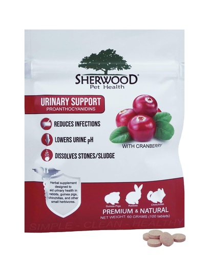 [BRSWKZAHOMNBWF3M] Urinary Support by Sherwood Pet Health (100 Tablets - 60 Grams)