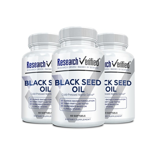 [BRSW2CAOOECBYFIZ] Research Verified Black Seed Oil - 90 Softgels - Boost Immunity, Support Digestion, Improve Respiratory Function - Cold-Pressed - 2% Thymoquinone (TQ)